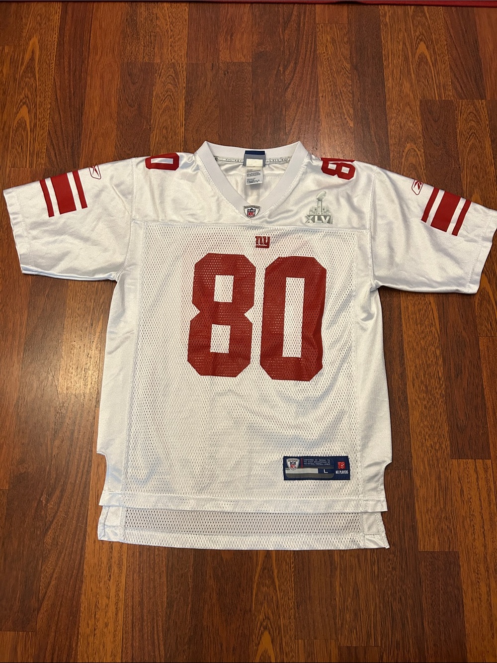 New York Giants Super Bowl XLVI Victor Cruz Football Jersey YOUTH Large